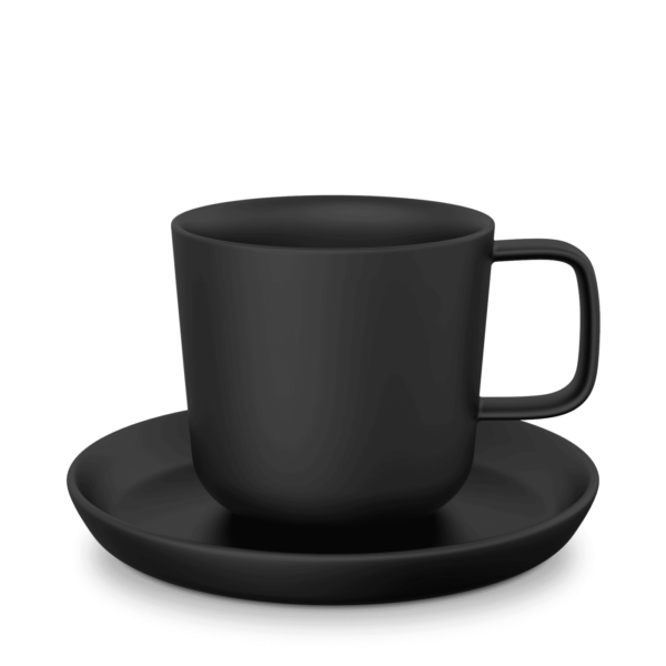 730B Kaffeetasse Costa Verde schwarz mit Untertasse