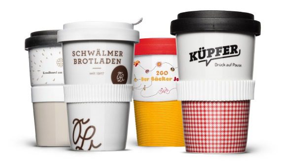 Bedruckte Coffee to Go Mehrwegbecher