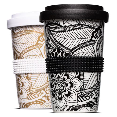 Coffee to Go Boho Mandala Motif für Handel - Mahlwerck