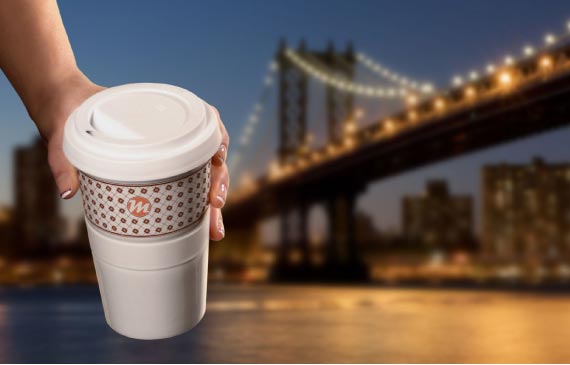 Original Coffee to Go aus Porzellan von Mahlwerck zum Bedrucken
