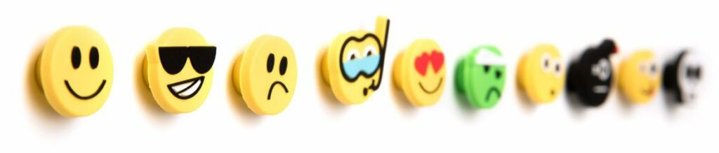 Coole Emojis im Transferdruck für den Coffee2Go Becher