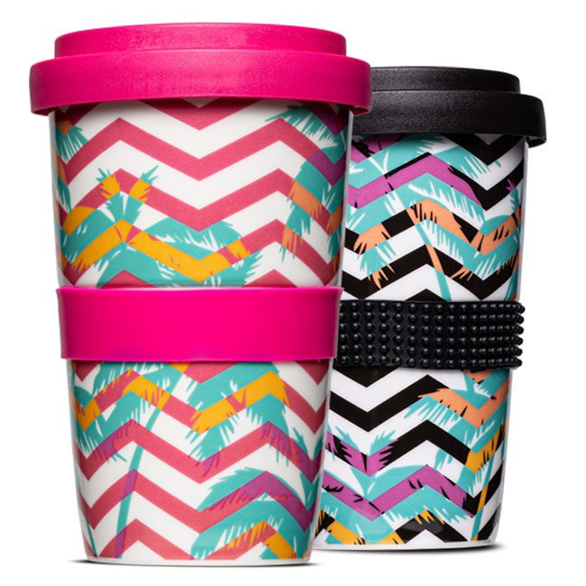 Fachhandelsware Coffee to Go Becher Motif Miami - Mahlwerck Porzellan