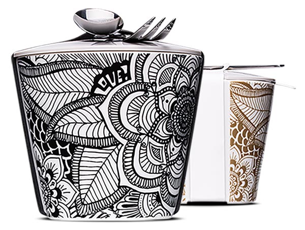 Snack Becher mit Deckel to Go mit Boho Motif - Mahlwerck Fachhandel