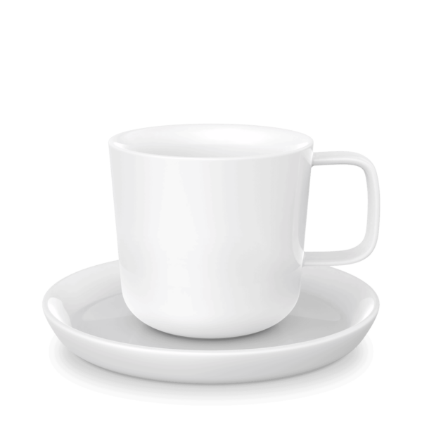 730W Kaffeetasse Costa Verde weiss mit Untertasse