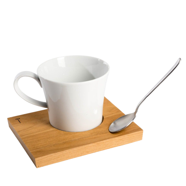 KPM Tasse mit Holzbrett