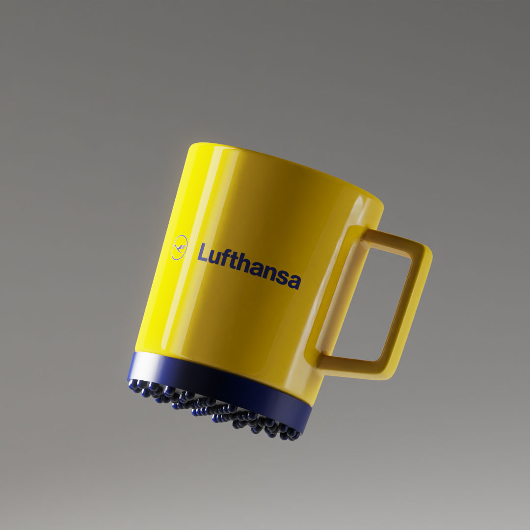 Werbetasse von Lufthansa